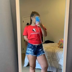 american eagle jean shorts